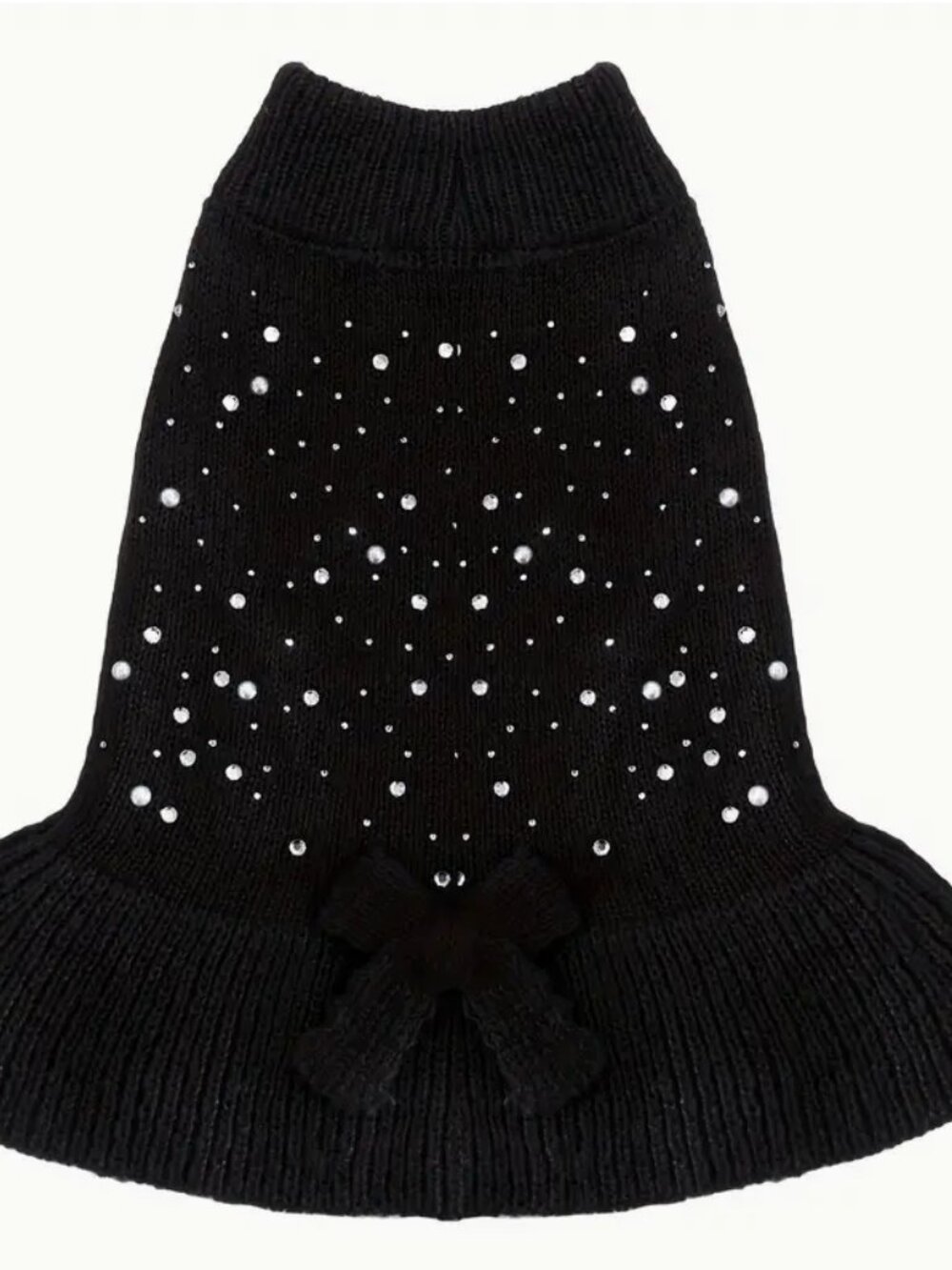 Black with Sparkles Pet Sweater Dress